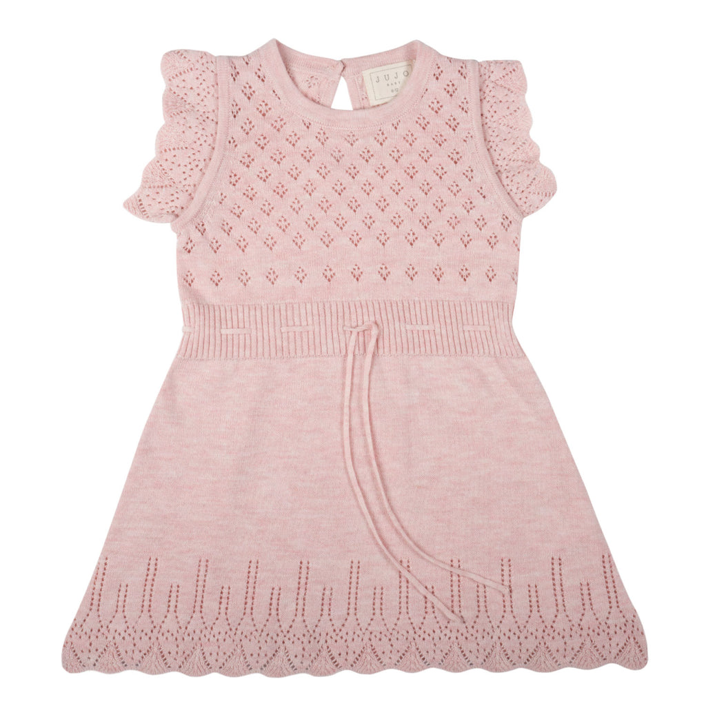 Ditsy Bodice Dress - Blush Pink - ONLY 0-3m LEFT