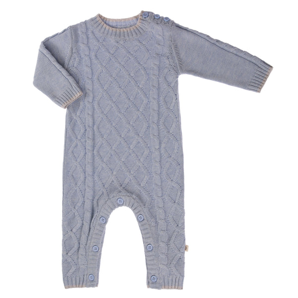 Cable Onesie - Pale Blue