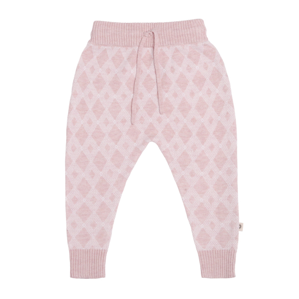 Diamond Jacquard Pant - Pink - *ONLY 0-3m LEFT