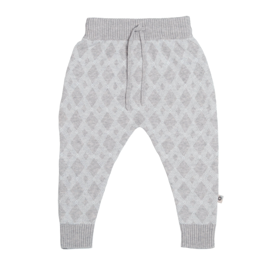 Diamond Jacquard Pant - Silver - *ONLY 2YR LEFT