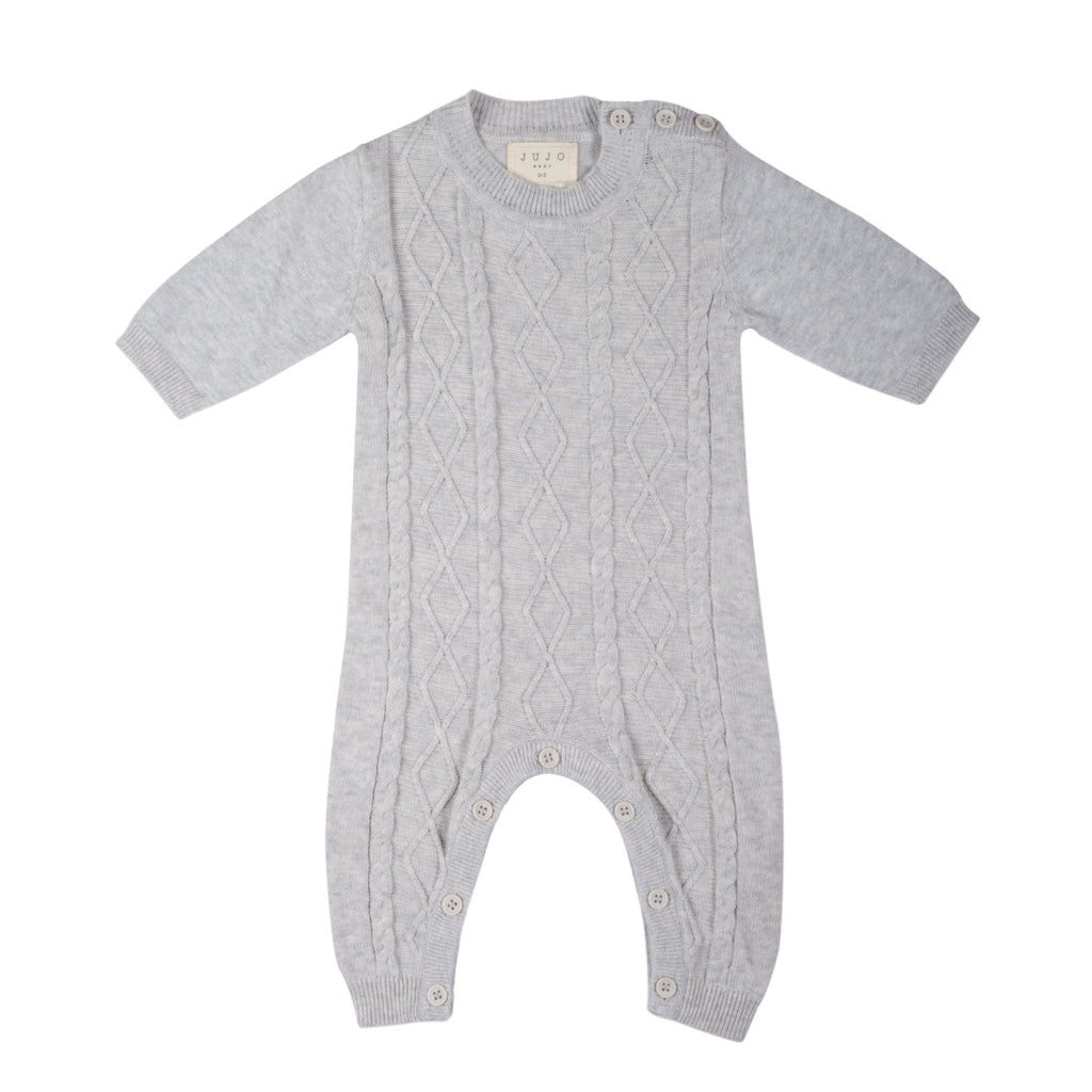 Lightweight Cable Onesie - Silver