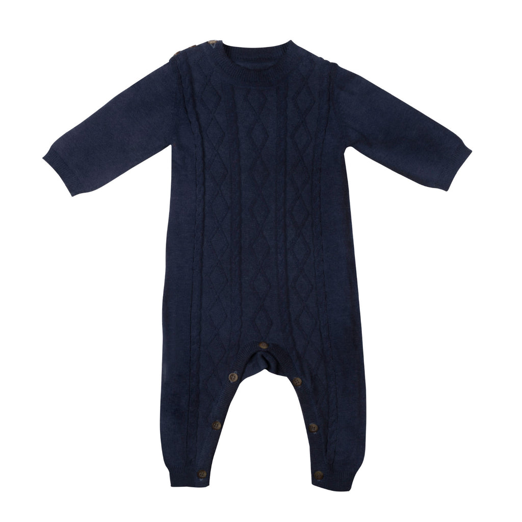 Cable Onesie - Navy