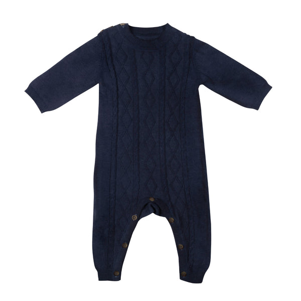 Cable Onesie - Navy
