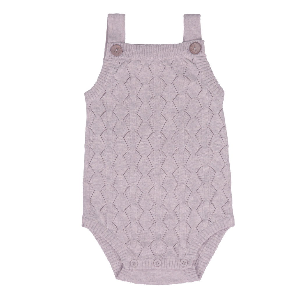 Diamond Pointelle  Onesie - Lilac