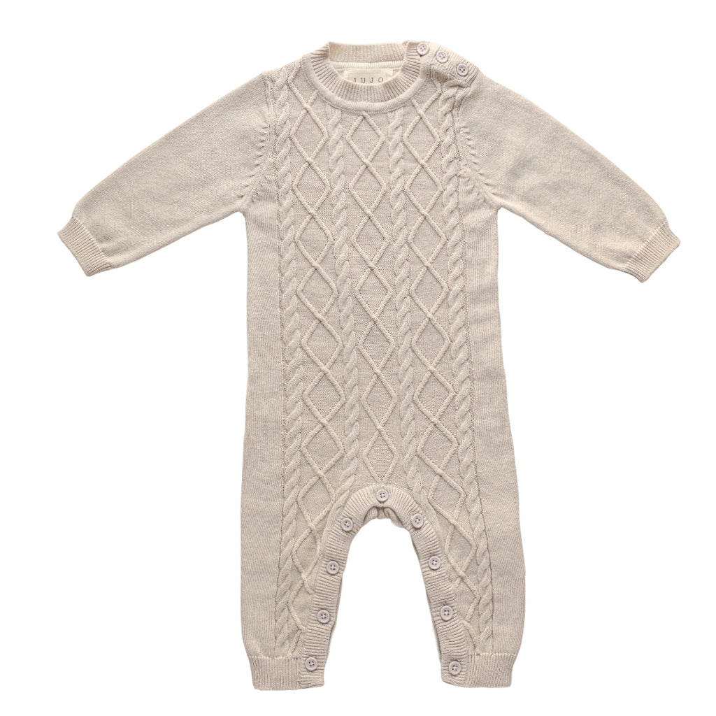 Lightweight Cable Onesie - Sand