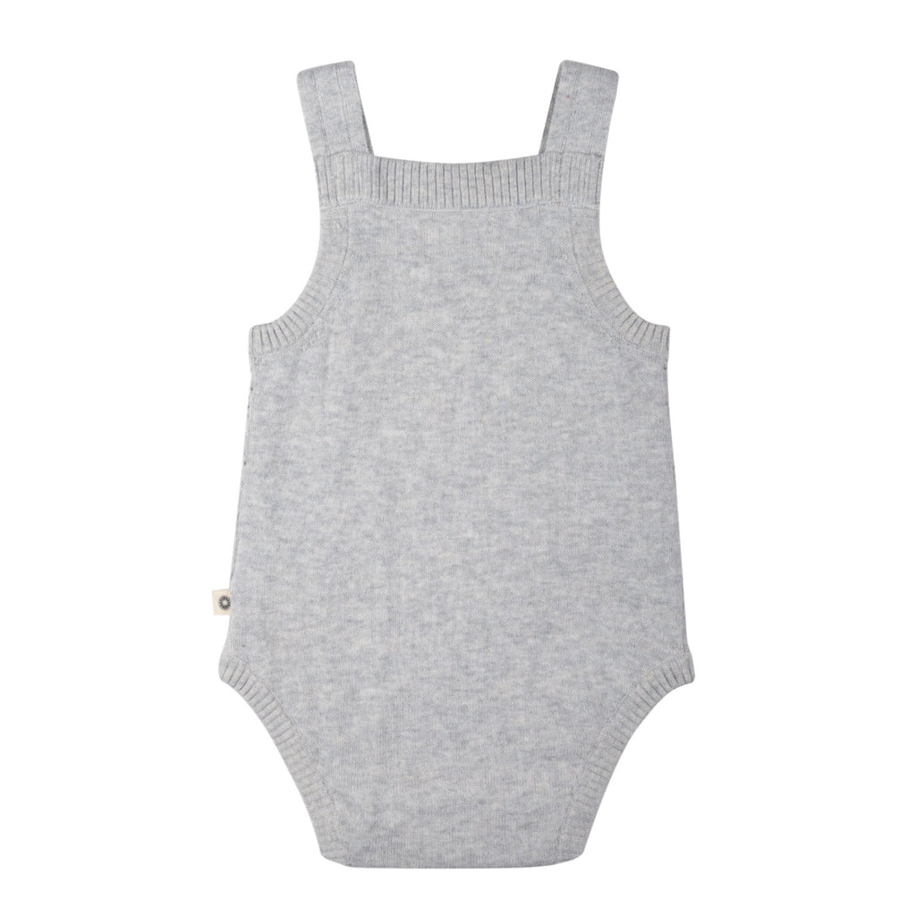 Pointelle Lace Knit Onesie - Silver