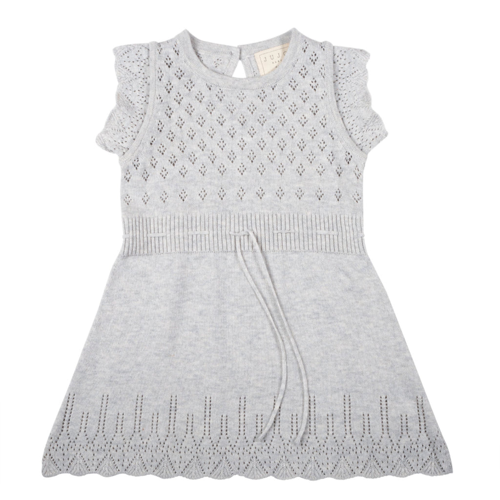 Ditsy Bodice Dress - Silver